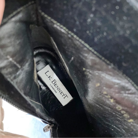 LK Bennett black floral velvet embroidered booties. Size 8. - Picture 8 of 8